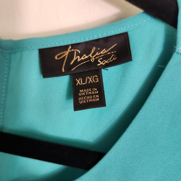 Thalia Sodi Turquoise Embellished Sleeveless Blouse Size XL.   #E03 - Picture 6 of 11